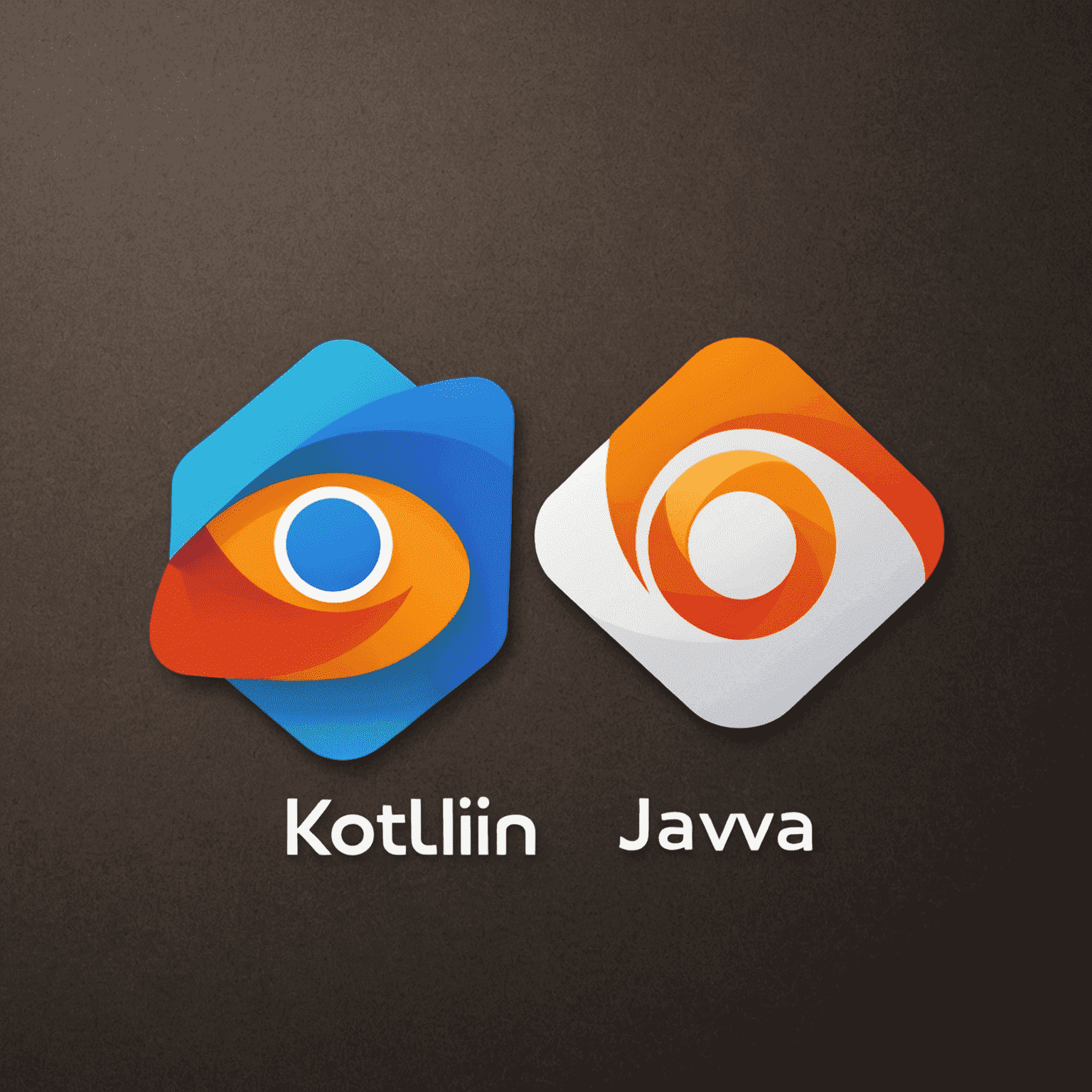 Imagen que muestra los logos de Kotlin y Java lado a lado con código de ambos lenguajes en el fondo, representando la comparación entre Kotlin y Java para el desarrollo Android